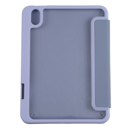 For iPad mini 2024 / mini 6 Deformation Transparent Acrylic Horizontal Flip PU Leather Tablet Case with Multi-folding Holder & Sleep / Wake-up Function & Pen Slot(Lavender Grey) - iPad mini 6 Cases by buy2fix | Online Shopping UK | buy2fix