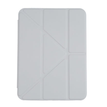 For iPad mini 2024 / mini 6 Deformation Transparent Acrylic Horizontal Flip PU Leather Tablet Case with Multi-folding Holder & Sleep / Wake-up Function & Pen Slot(Grey) - iPad mini 6 Cases by buy2fix | Online Shopping UK | buy2fix