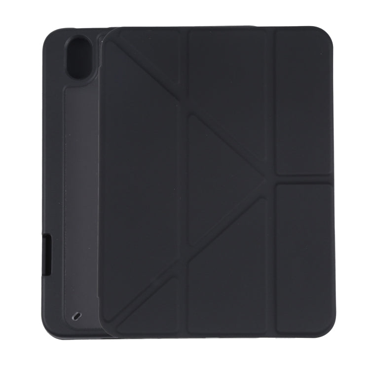 For iPad mini 2024 / mini 6 Deformation Transparent Acrylic Horizontal Flip PU Leather Tablet Case with Multi-folding Holder & Sleep / Wake-up Function & Pen Slot(Black) - iPad mini 6 Cases by buy2fix | Online Shopping UK | buy2fix