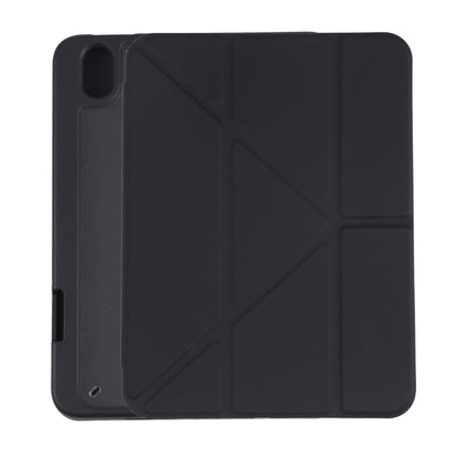 For iPad mini 2024 / mini 6 Deformation Transparent Acrylic Horizontal Flip PU Leather Tablet Case with Multi-folding Holder & Sleep / Wake-up Function & Pen Slot(Black) - iPad mini 6 Cases by buy2fix | Online Shopping UK | buy2fix