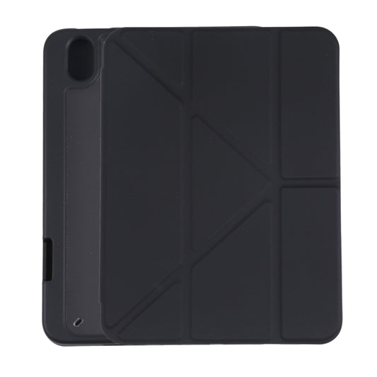 For iPad mini 2024 / mini 6 Deformation Transparent Acrylic Horizontal Flip PU Leather Tablet Case with Multi-folding Holder & Sleep / Wake-up Function & Pen Slot(Black) - iPad mini 6 Cases by buy2fix | Online Shopping UK | buy2fix