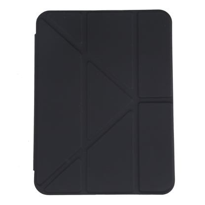 For iPad mini 2024 / mini 6 Deformation Transparent Acrylic Horizontal Flip PU Leather Tablet Case with Multi-folding Holder & Sleep / Wake-up Function & Pen Slot(Black) - iPad mini 6 Cases by buy2fix | Online Shopping UK | buy2fix