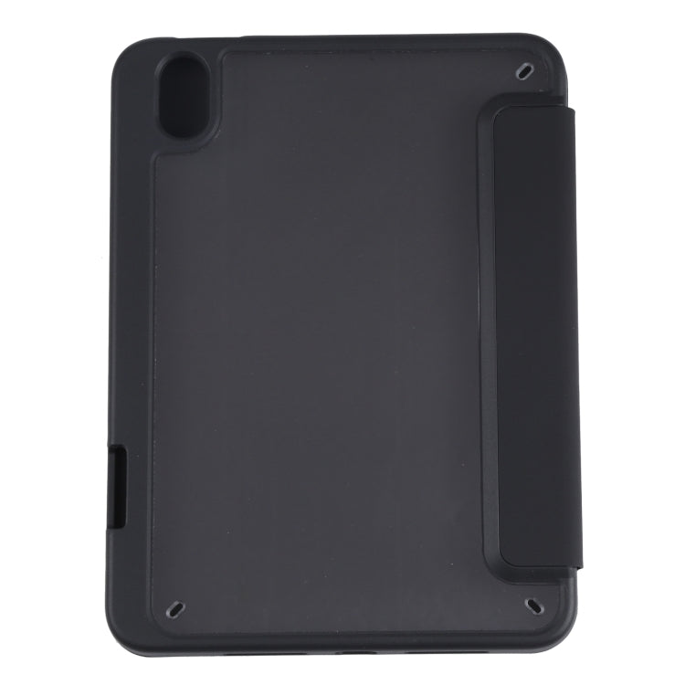 For iPad mini 2024 / mini 6 Deformation Transparent Acrylic Horizontal Flip PU Leather Tablet Case with Multi-folding Holder & Sleep / Wake-up Function & Pen Slot(Black) - iPad mini 6 Cases by buy2fix | Online Shopping UK | buy2fix