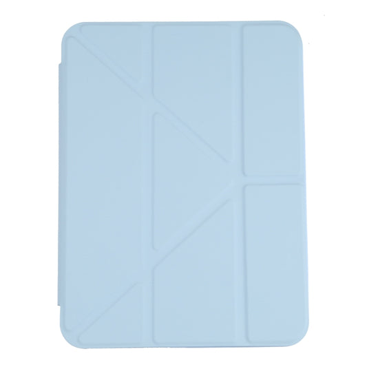 For iPad mini 2024 / mini 6 Deformation Transparent Acrylic Horizontal Flip PU Leather Tablet Case with Multi-folding Holder & Sleep / Wake-up Function & Pen Slot(Baby Blue) - iPad mini 6 Cases by buy2fix | Online Shopping UK | buy2fix