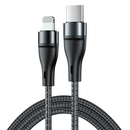 ADC-003 USB-C / Type-C to 8 Pin PD Fast Charging Weave Data Cable for iPhone, iPad, Length:1m(Black) by buy2fix