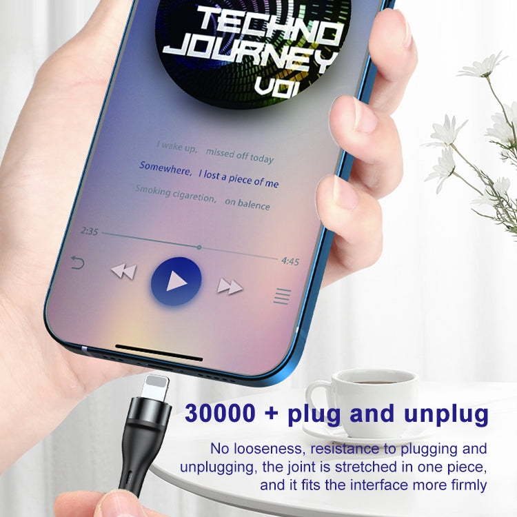 ADC-003 USB-C / Type-C to 8 Pin PD Fast Charging Weave Data Cable for iPhone, iPad, Length:1m(Black) by buy2fix