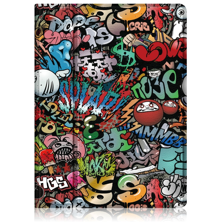 For iPad mini 2024 / mini 6 Painted Pattern Voltage Horizontal Flip PU Leather Tablet Case with Rotating Holder & Pen Slot & Sleep / Wake-up Function(Graffiti) - iPad mini 6 Cases by buy2fix | Online Shopping UK | buy2fix