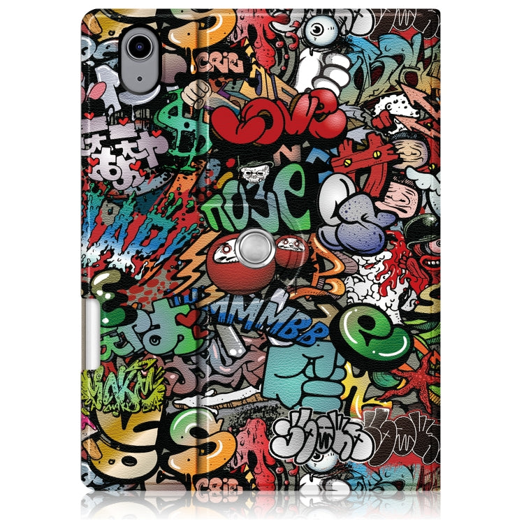 For iPad mini 2024 / mini 6 Painted Pattern Voltage Horizontal Flip PU Leather Tablet Case with Rotating Holder & Pen Slot & Sleep / Wake-up Function(Graffiti) - iPad mini 6 Cases by buy2fix | Online Shopping UK | buy2fix