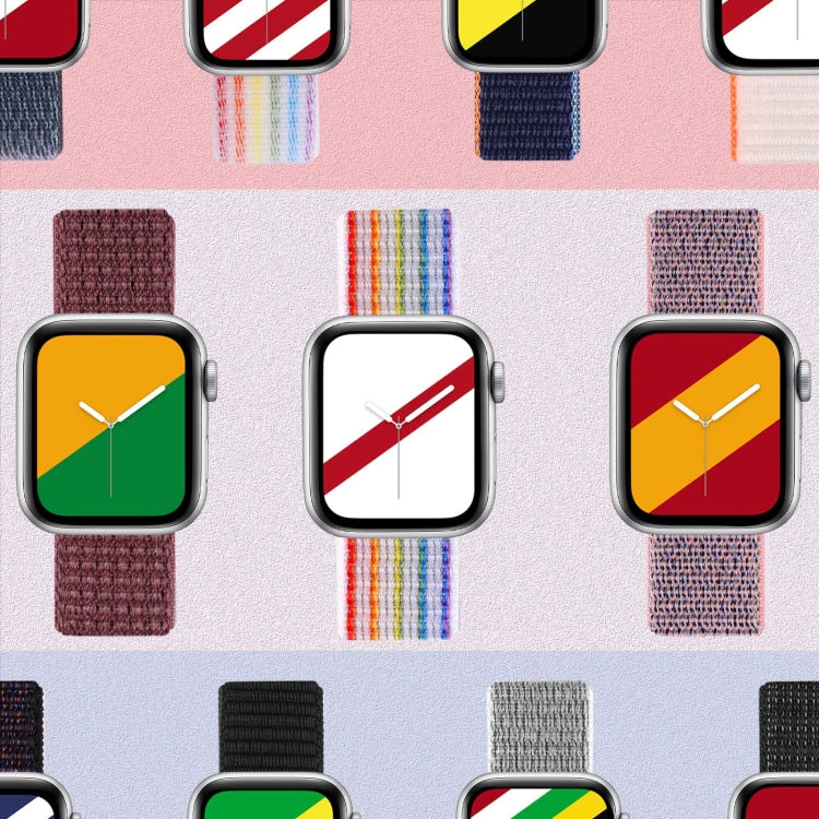 Hook and Loop Fastener Dual Section Watch Band For Apple Watch Series 9&8&7 41mm / SE 3&SE 2&6&SE&5&4 40mm / 3&2&1 38mm(Reflective Rainbow Colors) by buy2fix