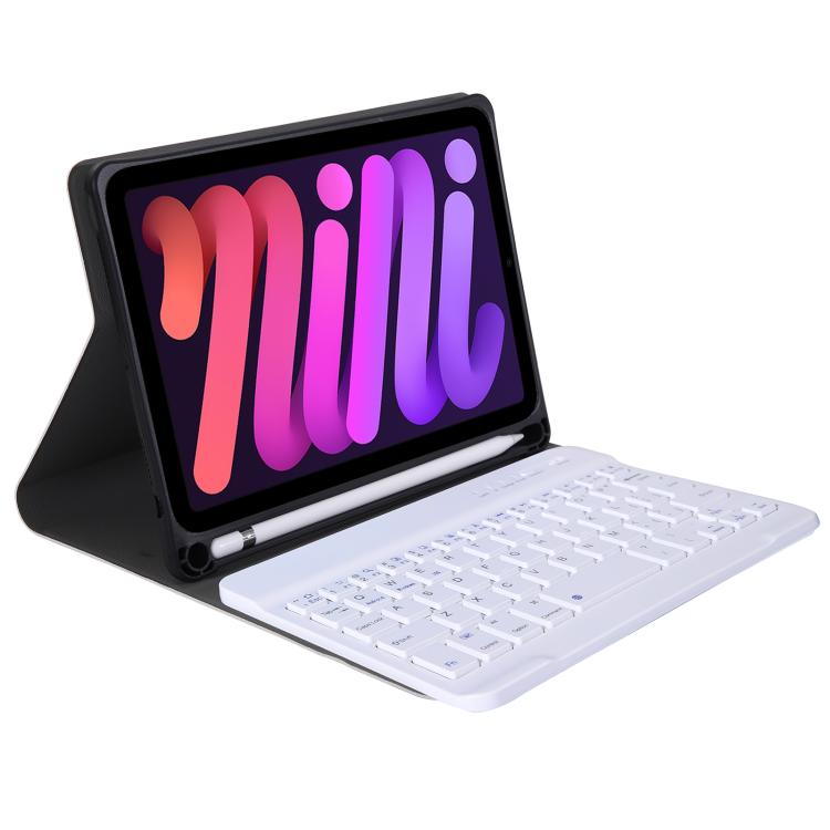 A06B Ultra-thin Detachable Bluetooth Keyboard Leather Case with Pen Slot & Holder for iPad mini 6 / mini 7(Dark Blue) - For iPad mini by buy2fix | Online Shopping UK | buy2fix