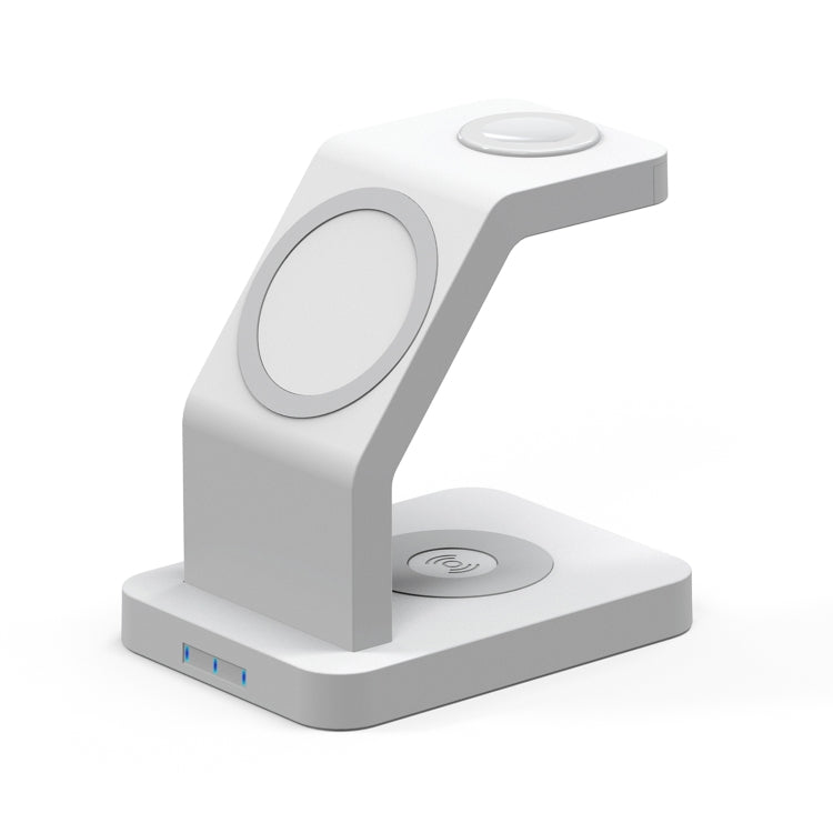 S6 3 In 1 Multi-function Magnetic Wireless Charger Stand for iPhone & iWatch & AirPods(White) - Wireless Charger by buy2fix | Online Shopping UK | buy2fix