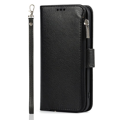 For iPhone 13 mini Microfiber Zipper Horizontal Flip Leather Case with Holder & Card Slots & Wallet (Black) - iPhone 13 mini Cases by buy2fix | Online Shopping UK | buy2fix