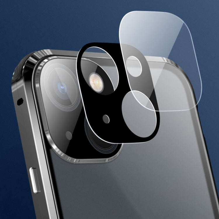 For iPhone 13 Pro Four-corner Shockproof Anti-peeping Magnetic Metal Frame Double-sided Tempered Glass Case (White) - iPhone 13 Pro Cases by buy2fix | Online Shopping UK | buy2fix