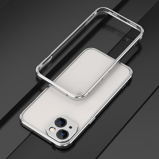 For iPhone 13 Aurora Series Lens Protector + Metal Frame Protective Case(Silver) - iPhone 13 Cases by buy2fix | Online Shopping UK | buy2fix