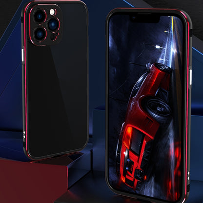 For iPhone 13 Pro Aurora Series Lens Protector + Metal Frame Protective Case (Blue Silver) - iPhone 13 Pro Cases by buy2fix | Online Shopping UK | buy2fix