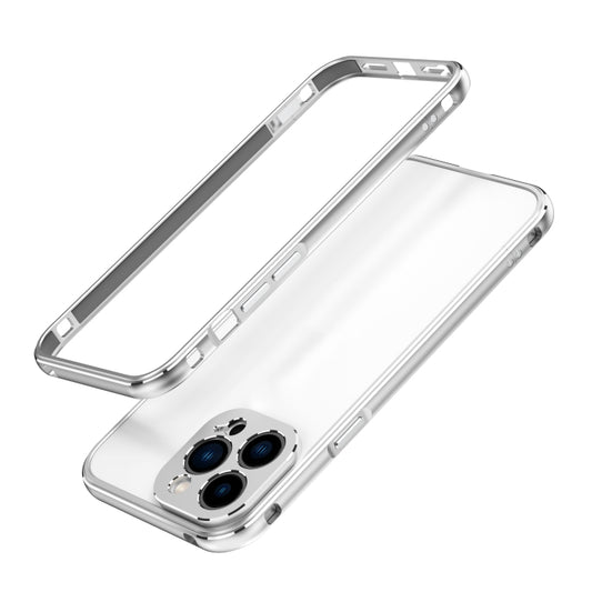 For iPhone 13 Pro Max Aurora Series Lens Protector + Metal Frame Protective Case (Silver) - iPhone 13 Pro Max Cases by buy2fix | Online Shopping UK | buy2fix