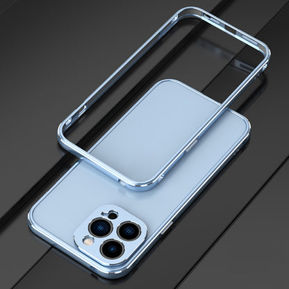For iPhone 13 Pro Max Aurora Series Lens Protector + Metal Frame Protective Case (Blue Silver) - iPhone 13 Pro Max Cases by buy2fix | Online Shopping UK | buy2fix