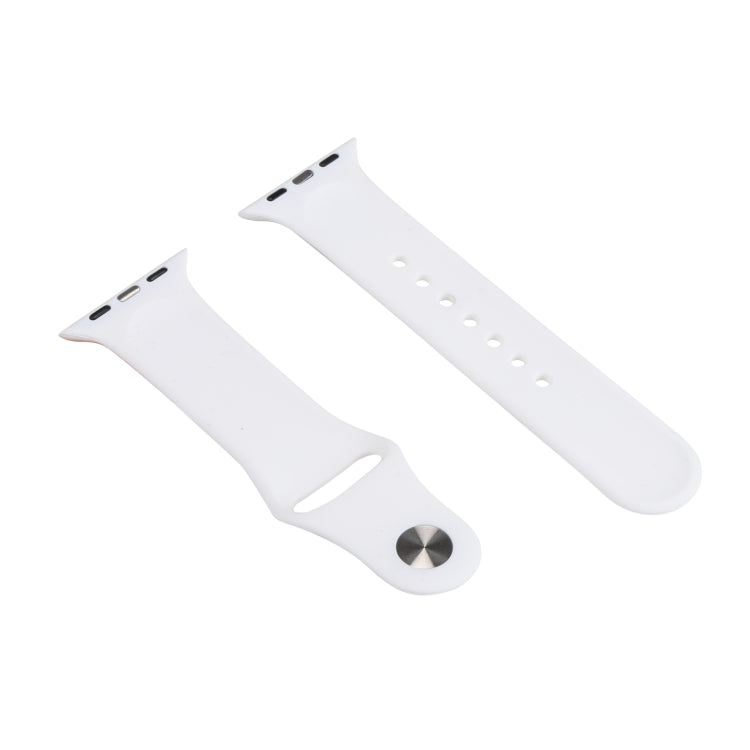 Morandi Series Contrast Color Silicone Watch Band For Apple Watch Series 9&8&7 41mm / SE 3&SE 2&6&SE&5&4 40mm / 3&2&1 38mm(Green Snow Orange) by buy2fix