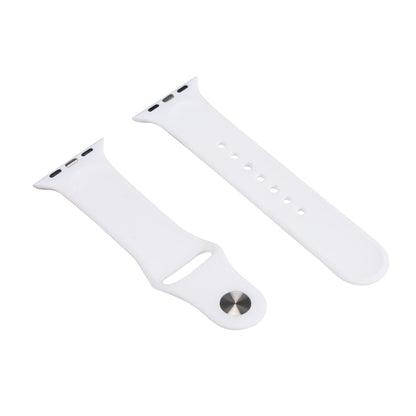 Morandi Series Contrast Color Silicone Watch Band For Apple Watch Series 9&8&7 41mm / SE 3&SE 2&6&SE&5&4 40mm / 3&2&1 38mm(Green Snow Orange) by buy2fix