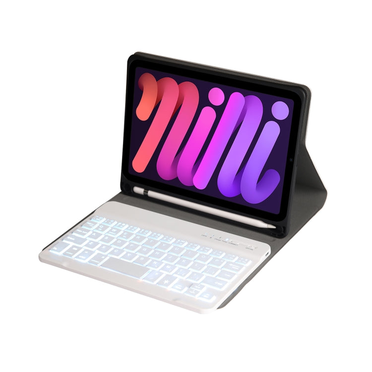 A06BS Ultra-thin Backlight Bluetooth Keyboard Leather Tablet Case with Holder & Pen Slot For iPad mini 6 / mini 7(Rose Gold) - For iPad mini by buy2fix | Online Shopping UK | buy2fix
