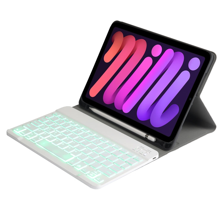 A06BS Ultra-thin Backlight Bluetooth Keyboard Leather Tablet Case with Holder & Pen Slot For iPad mini 6 / mini 7(Gold) - For iPad mini by buy2fix | Online Shopping UK | buy2fix