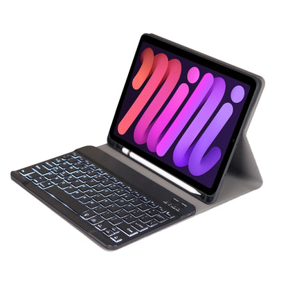 A06BS Ultra-thin Backlight Bluetooth Keyboard Leather Tablet Case with Holder & Pen Slot For iPad mini 6 / mini 7(Dark Blue) - For iPad mini by buy2fix | Online Shopping UK | buy2fix