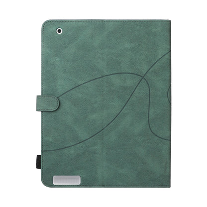 Dual-color Splicing Horizontal Flip PU Leather Case with Holder & Card Slots & Sleep / Wake-up Function For iPad 2 / 3 / 4(Green) - iPad 4 & 3 & 2 Cases by buy2fix | Online Shopping UK | buy2fix