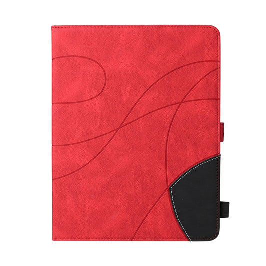 Dual-color Splicing Horizontal Flip PU Leather Case with Holder & Card Slots For iPad Pro 12.9 (2020/2021/2018)(Red) - iPad Pro 12.9 (2018) Cases by buy2fix | Online Shopping UK | buy2fix