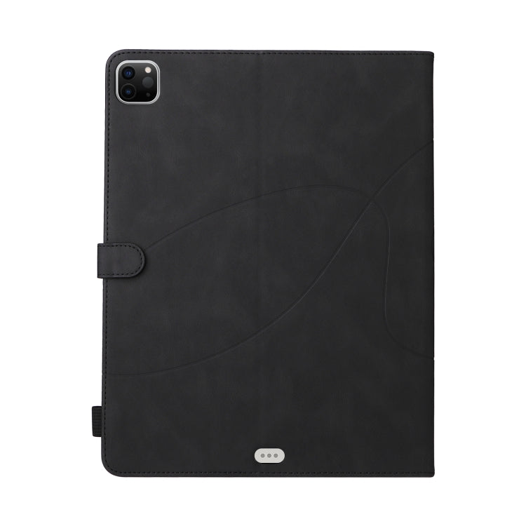 Dual-color Splicing Horizontal Flip PU Leather Case with Holder & Card Slots For iPad Pro 12.9 (2020/2021/2018)(Black) - iPad Pro 12.9 (2018) Cases by buy2fix | Online Shopping UK | buy2fix