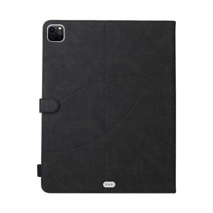 Dual-color Splicing Horizontal Flip PU Leather Case with Holder & Card Slots For iPad Pro 12.9 (2020/2021/2018)(Black) - iPad Pro 12.9 (2018) Cases by buy2fix | Online Shopping UK | buy2fix