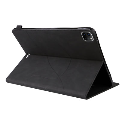 Dual-color Splicing Horizontal Flip PU Leather Case with Holder & Card Slots For iPad Pro 12.9 (2020/2021/2018)(Black) - iPad Pro 12.9 (2018) Cases by buy2fix | Online Shopping UK | buy2fix