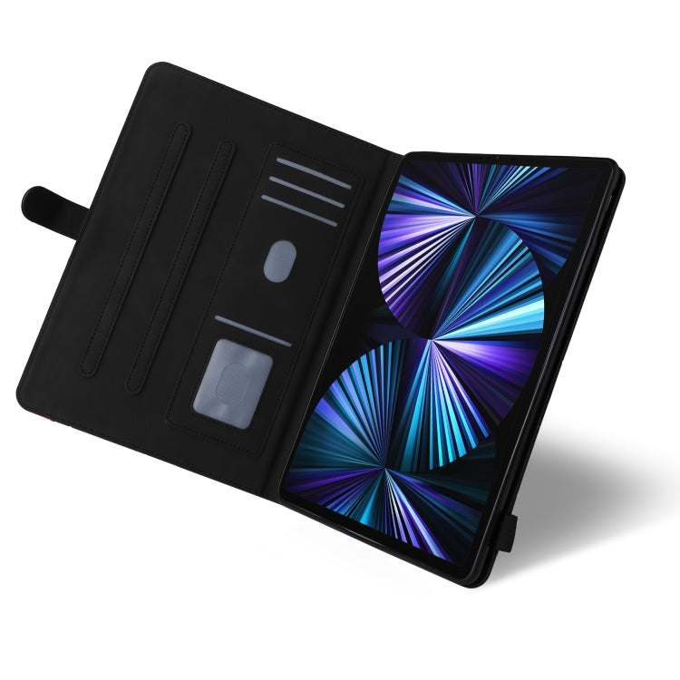 Dual-color Splicing Horizontal Flip PU Leather Case with Holder & Card Slots For iPad Pro 12.9 (2020/2021/2018)(Black) - iPad Pro 12.9 (2018) Cases by buy2fix | Online Shopping UK | buy2fix