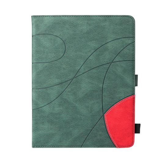 Dual-color Splicing Horizontal Flip PU Leather Case with Holder & Card Slots For iPad Pro 12.9 (2020/2021/2018)(Green) - iPad Pro 12.9 (2018) Cases by buy2fix | Online Shopping UK | buy2fix