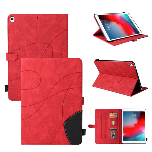 Dual-color Splicing Horizontal Flip PU Leather Case with Holder & Card Slots & Sleep / Wake-up Function For iPad Pro 10.5 / Air (2019) / iPad 10.2 (2019)(Red) - iPad Pro 10.5 inch Cases by buy2fix | Online Shopping UK | buy2fix