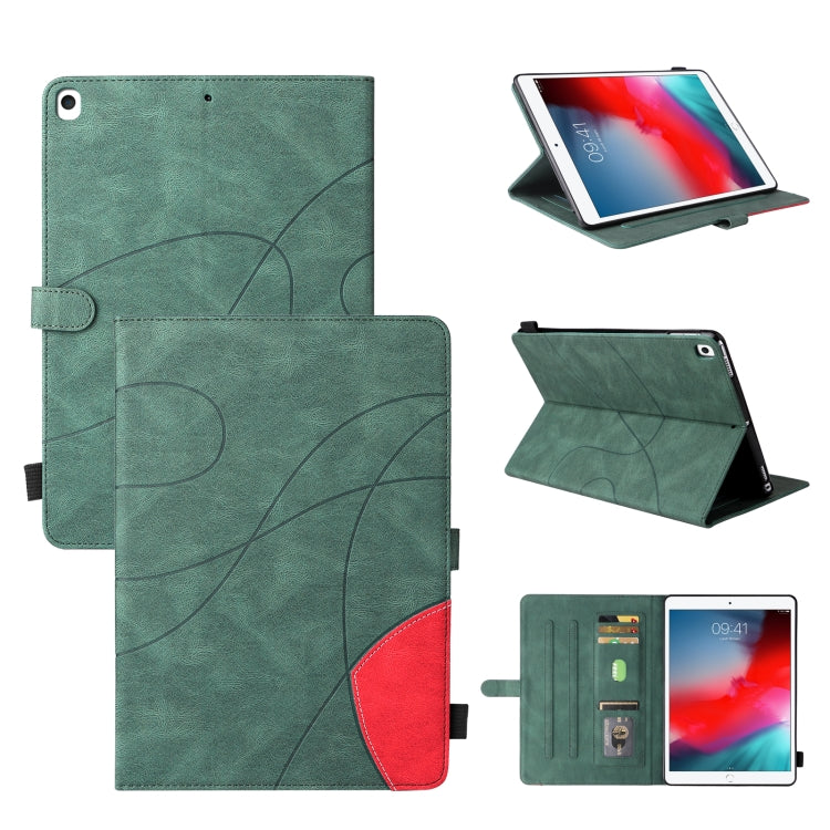 Dual-color Splicing Horizontal Flip PU Leather Case with Holder & Card Slots & Sleep / Wake-up Function For iPad Pro 10.5 / Air (2019) / iPad 10.2 (2019)(Green) - iPad Pro 10.5 inch Cases by buy2fix | Online Shopping UK | buy2fix