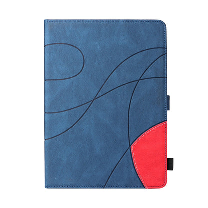 Dual-color Splicing Horizontal Flip PU Leather Case with Holder & Card Slots & Sleep / Wake-up Function For iPad 9.7 (2018/2017)(Blue) - iPad 9.7 (2018) & (2017) Cases by buy2fix | Online Shopping UK | buy2fix