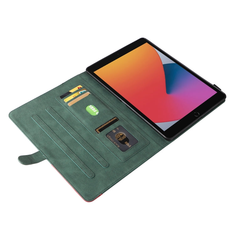 Dual-color Splicing Horizontal Flip PU Leather Case with Holder & Card Slots & Sleep / Wake-up Function For iPad 9.7 (2018/2017)(Green) - iPad 9.7 (2018) & (2017) Cases by buy2fix | Online Shopping UK | buy2fix