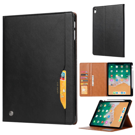 For iPad mini 2024 / mini 6 Knead Skin Texture Horizontal Flip Leather Tablet Case with Photo Frame & Holder & Card Slots & Wallet & Pen Slot & Sleep / Wake-up Function(Black) - iPad mini 6 Cases by buy2fix | Online Shopping UK | buy2fix