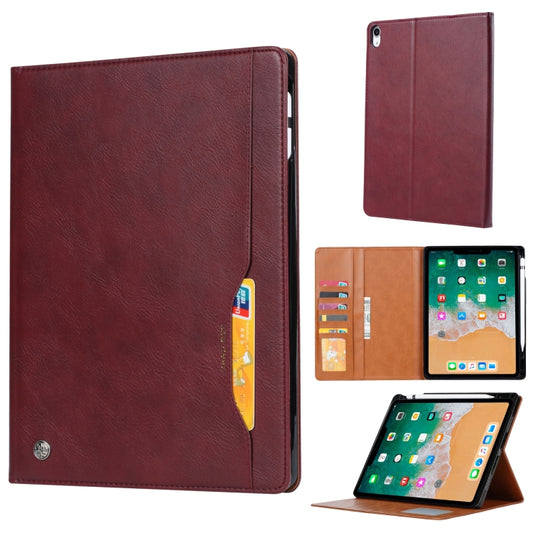 For iPad mini 2024 / mini 6 Knead Skin Texture Horizontal Flip Leather Tablet Case with Photo Frame & Holder & Card Slots & Wallet & Pen Slot & Sleep / Wake-up Function(Wine Red) - iPad mini 6 Cases by buy2fix | Online Shopping UK | buy2fix
