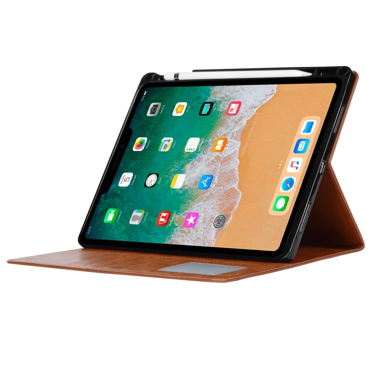 For iPad mini 2024 / mini 6 Knead Skin Texture Horizontal Flip Leather Tablet Case with Photo Frame & Holder & Card Slots & Wallet & Pen Slot & Sleep / Wake-up Function(Brown) - iPad mini 6 Cases by buy2fix | Online Shopping UK | buy2fix