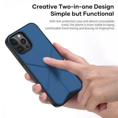 For iPhone 13 Pro Max ROCK Element Plus TPU + PC Shockproof Protective Case with Folding Holder (Black) - iPhone 13 Pro Max Cases by ROCK | Online Shopping UK | buy2fix