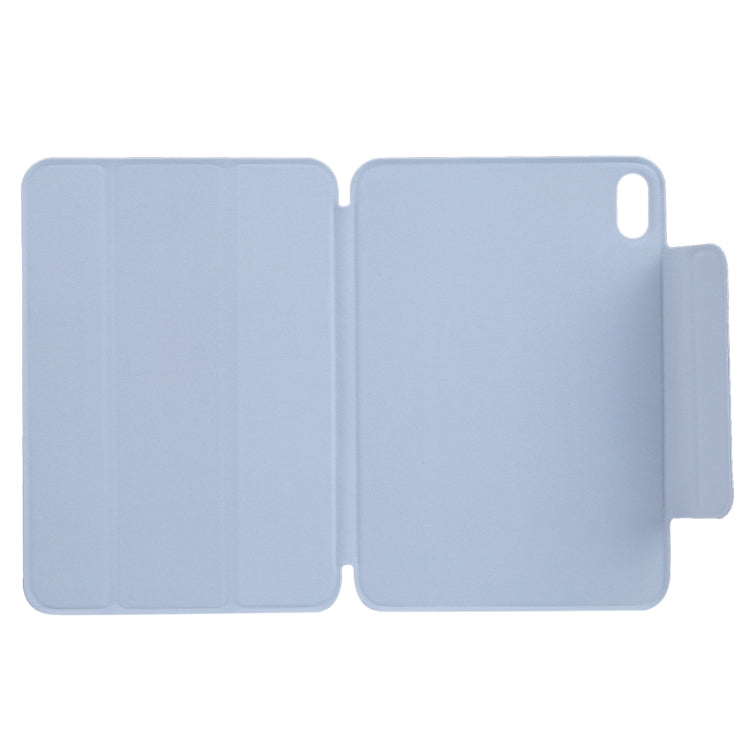 For iPad mini 2024 / mini 6 Horizontal Flip Ultra-thin Fixed Buckle Magnetic PU Tablet Case With Three-folding Holder & Sleep / Wake-up Function(Sky Blue) - iPad mini 6 Cases by buy2fix | Online Shopping UK | buy2fix