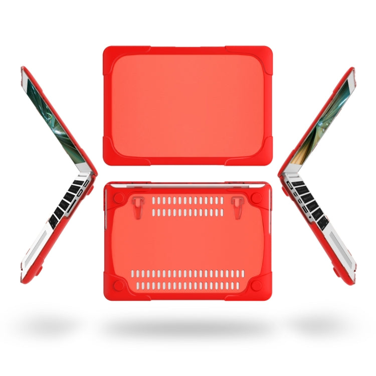 For MacBook Air 13.3 inch A1932 (2018) TPU + PC Two Color Laptop Protective Case(Red) - MacBook Air Cases by buy2fix | Online Shopping UK | buy2fix