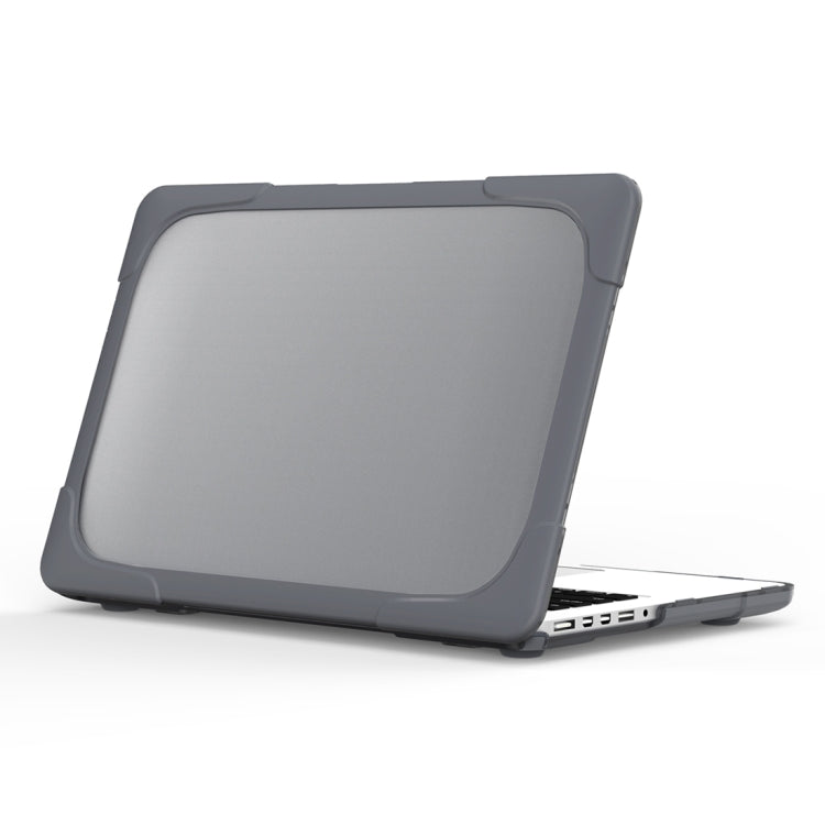 For MacBook Air 13.3 inch A1932 (2018) TPU + PC Two Color Laptop Protective Case(Grey) - MacBook Air Cases by buy2fix | Online Shopping UK | buy2fix