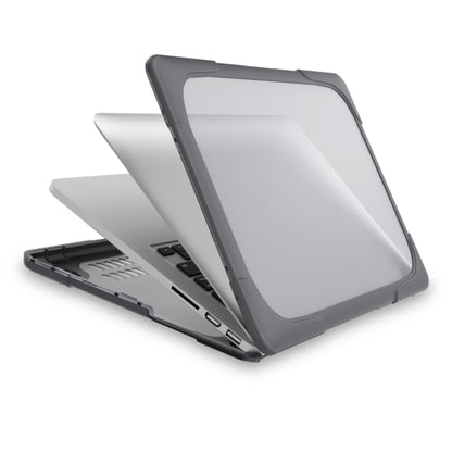 For MacBook Air 13.3 inch A1932 (2018) TPU + PC Two Color Laptop Protective Case(Grey) - MacBook Air Cases by buy2fix | Online Shopping UK | buy2fix
