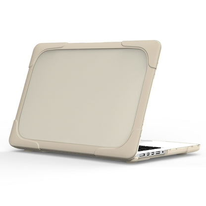 For MacBook Air 13.3 inch A1932 (2018) TPU + PC Two Color Laptop Protective Case(Khaki) - MacBook Air Cases by buy2fix | Online Shopping UK | buy2fix