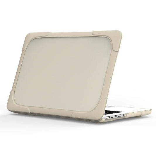 For MacBook Air 13.3 inch A1932 (2018) TPU + PC Two Color Laptop Protective Case(Khaki) - MacBook Air Cases by buy2fix | Online Shopping UK | buy2fix