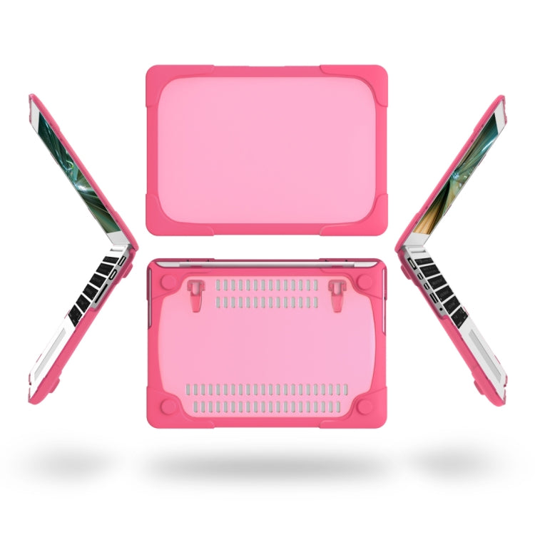 For MacBook Air 13.3 inch A1932 (2018) TPU + PC Two Color Laptop Protective Case(Rose Red) - MacBook Air Cases by buy2fix | Online Shopping UK | buy2fix
