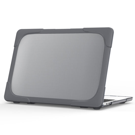 For MacBook Pro 13.3 inch with Touch Bar (A2159 / A1989) TPU + PC Two Color Laptop Protective Case(Grey) - MacBook Pro Cases by buy2fix | Online Shopping UK | buy2fix