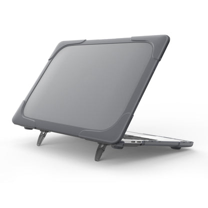 For MacBook Pro 13.3 inch with Touch Bar (A2159 / A1989) TPU + PC Two Color Laptop Protective Case(Grey) - MacBook Pro Cases by buy2fix | Online Shopping UK | buy2fix